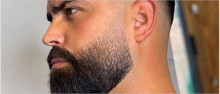 Bald fade with beard
